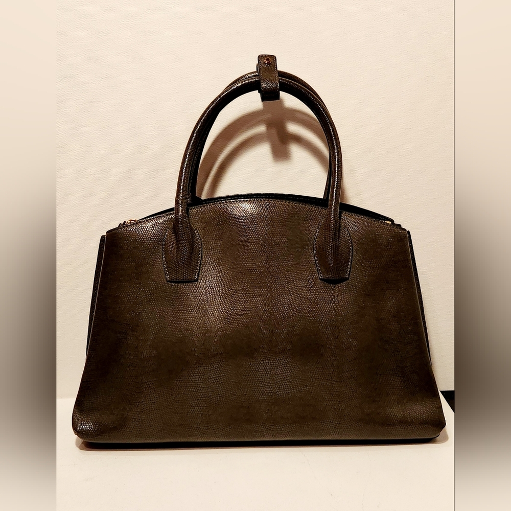 Henri Bendel Premium Luxe Line Gray Satchel - Picture 2 of 9